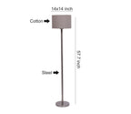 Artistic Grey Color Drum Shaped Designer Steel Floor Lamp