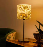 Artistic Jungle Shade Table Lamp with Silver Finish Base