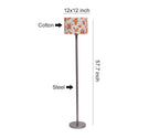 Artistic Multi Color Drum Shaped Designer Steel Floor Lamp