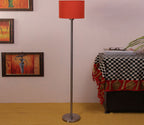 Artistic Orange Color Drum Shaped Designer Steel Floor Lamp