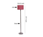 Artistic Pink Color Drum Shaped Designer Steel Floor Lamp