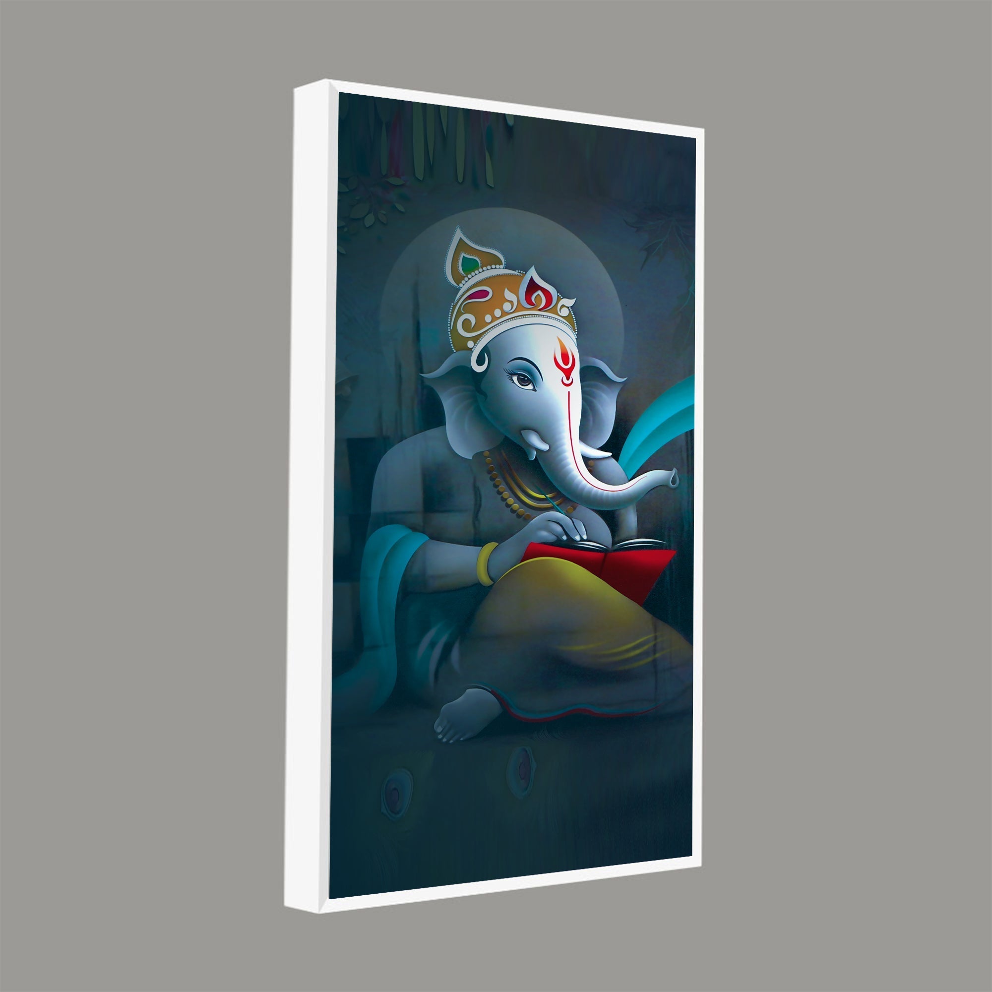 Auspicious God Ganesha Canvas Wall Painting - Decor Smart