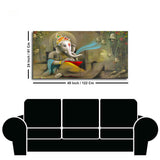 Auspicious Lord Ganpati Ganesha Canvas Wall Painting - Decor Smart