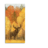 Autumn Foliage with Moose and Fox Canvas Wall Painting - Decor Smart