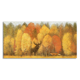 Autumn Foliage with Moose and Fox Premium Canvas Wall Painting - Decor Smart