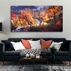 Autumn Season Nature's Scenery Wall Painting