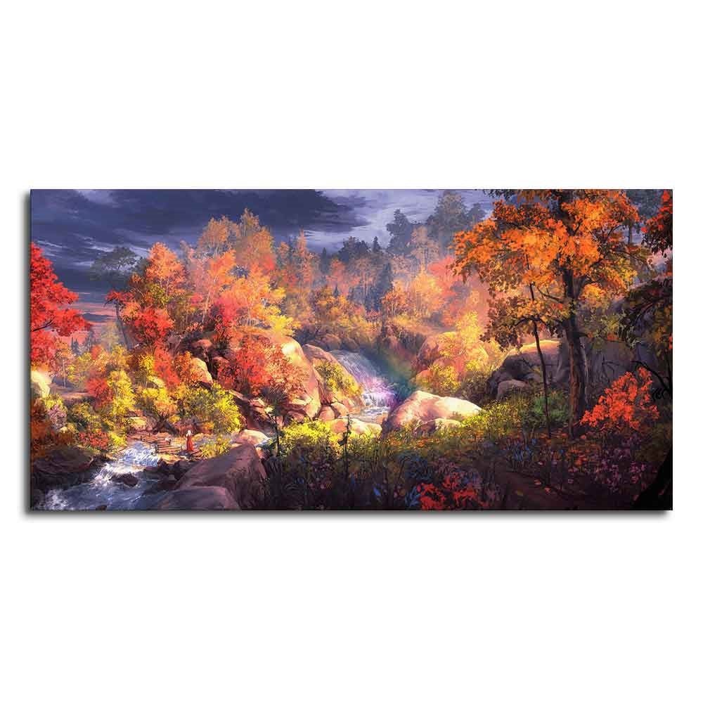 Autumn Season Nature's Scenery Wall Painting - Decor Smart