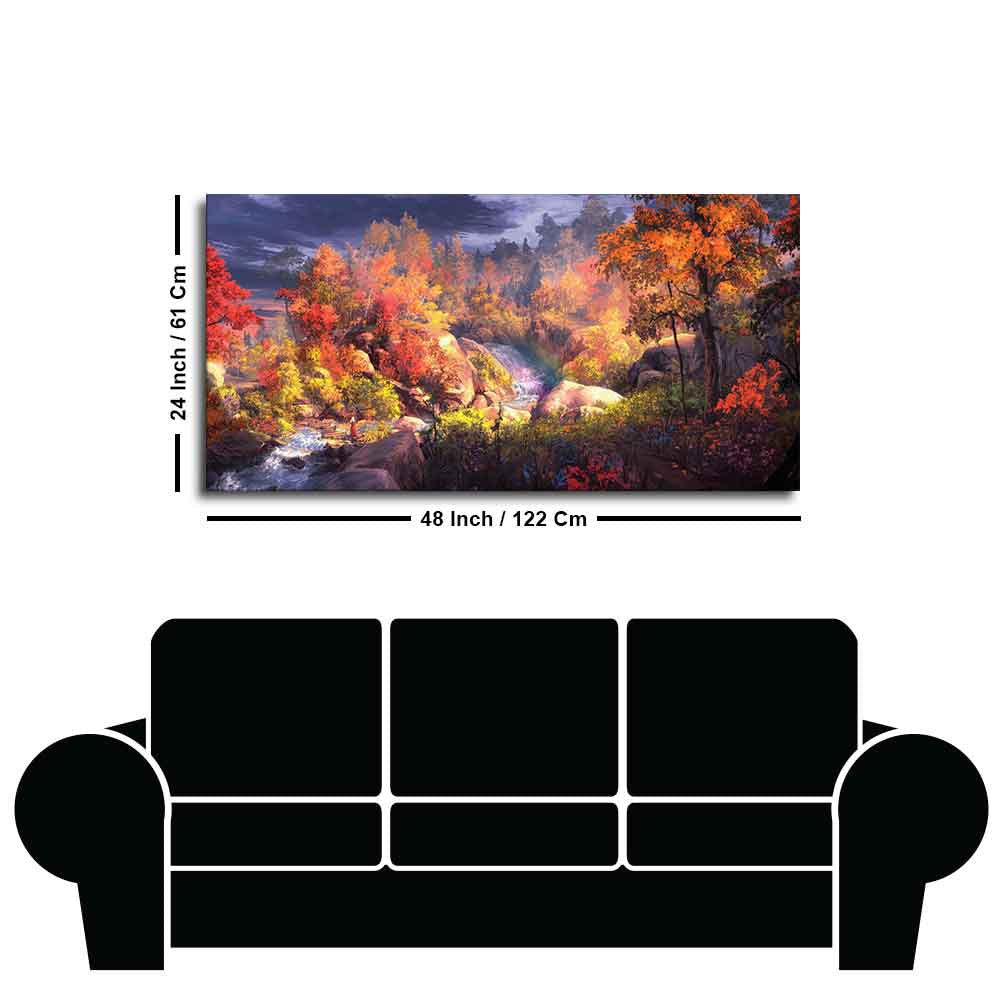 Autumn Season Nature's Scenery Wall Painting - Decor Smart