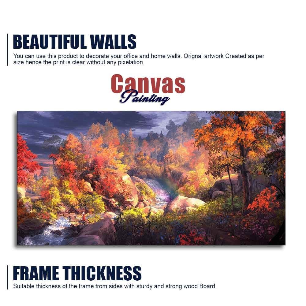 Autumn Season Nature's Scenery Wall Painting - Decor Smart