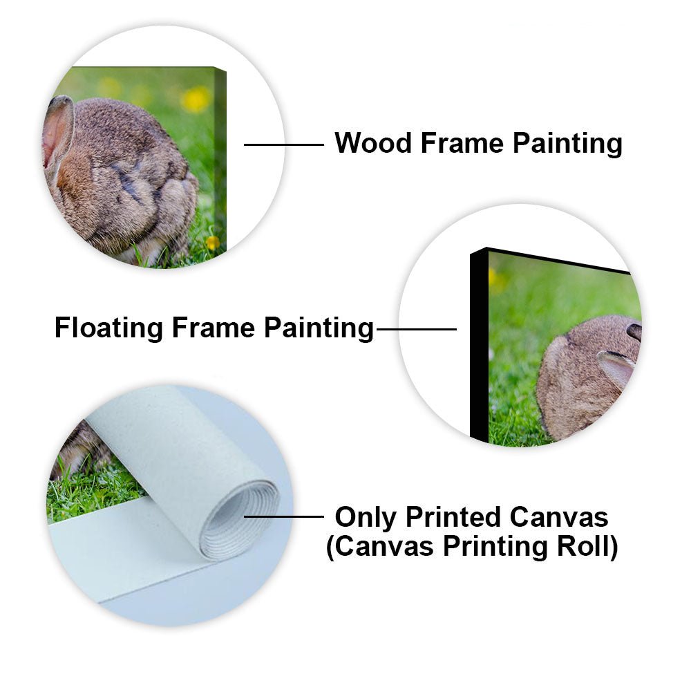 Baby Bunnies in Garden – Cute Canvas Wall Painting - Decor Smart