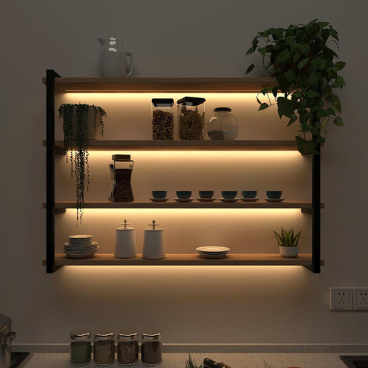 Backlit Wall Shelf Book Shelf In Contemporary Design - Decor Smart