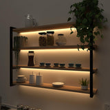 Backlit Wall Shelf Book Shelf In Contemporary Design - Decor Smart