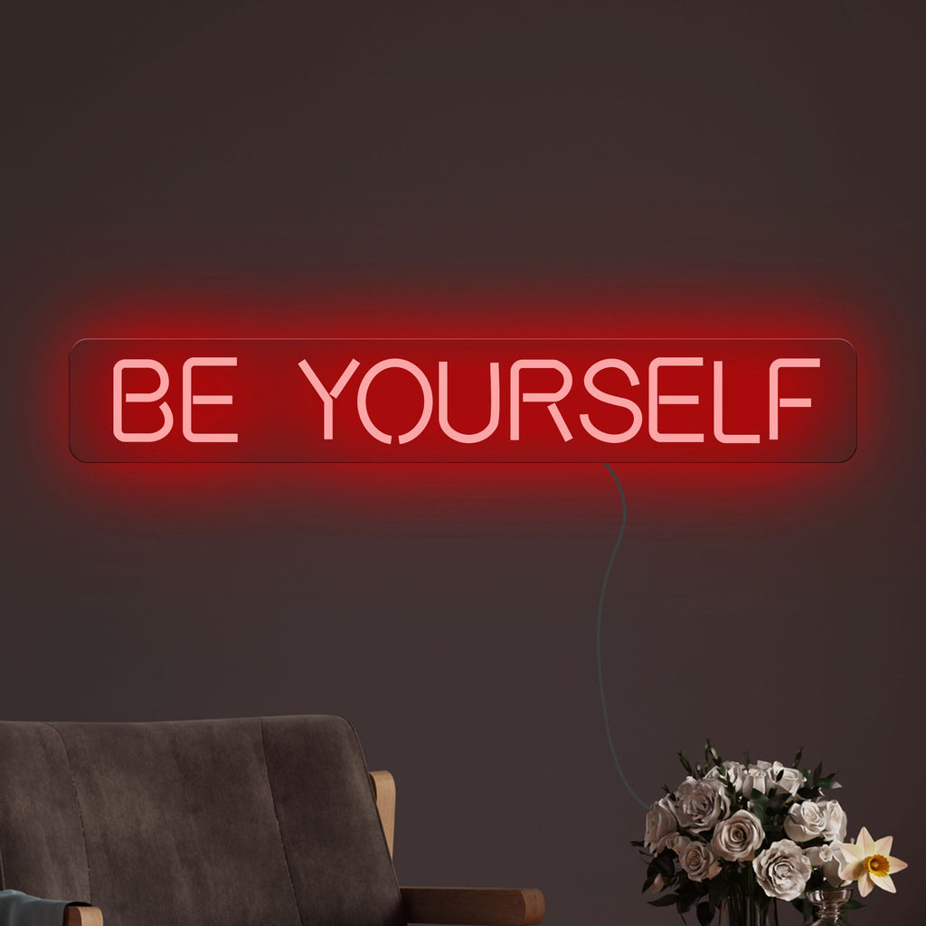 Be Yourself Text Beautiful Neon Sign LED Light
