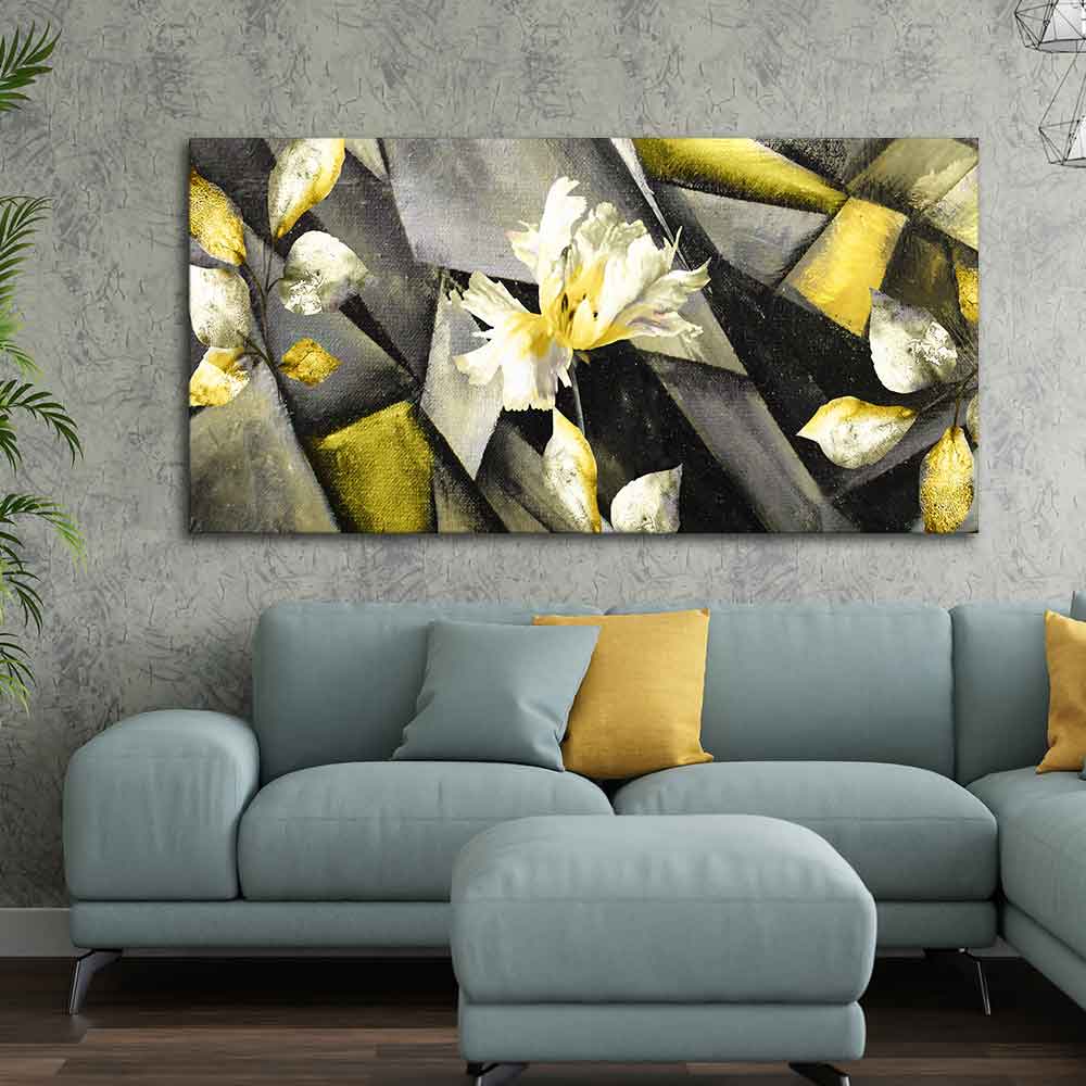 Beautiful Abstract Art Flowers Wall Painting - Decor Smart