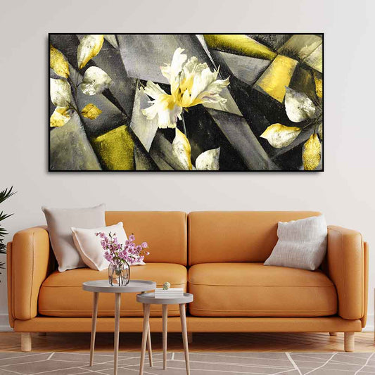 Beautiful Abstract Art Flowers Wall Painting - Decor Smart