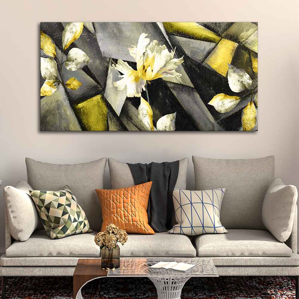 Beautiful Abstract Art Flowers Wall Painting - Decor Smart