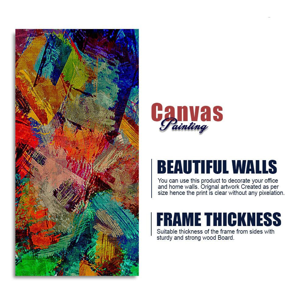Beautiful Abstract Colorful Textured art Canvas Wall Painting - Decor Smart