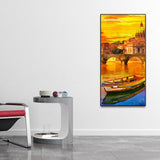 Beautiful Abstract Lake Scenery Wall Painting - Decor Smart