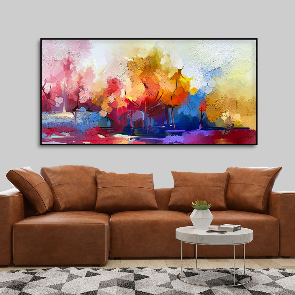 Beautiful Abstract Tree Multi Color Canvas Wall Painting - Decor Smart