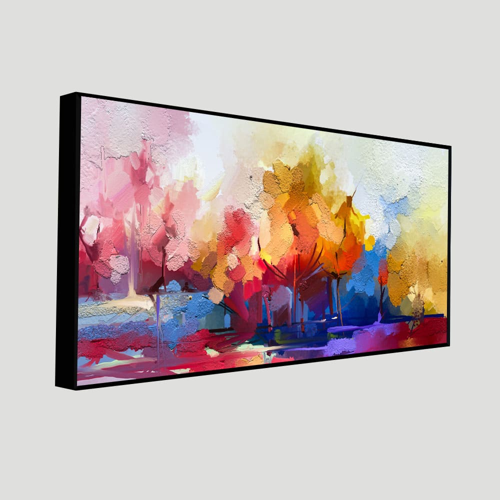 Beautiful Abstract Tree Multi Color Canvas Wall Painting - Decor Smart