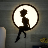 Beautiful Angel Backlit Wooden Wall Decor with LED Night Light - Decor Smart