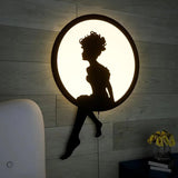 Beautiful Angel Backlit Wooden Wall Decor with LED Night Light - Decor Smart