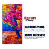 Beautiful Autumn Season Colorful Trees Wall Painting - Decor Smart
