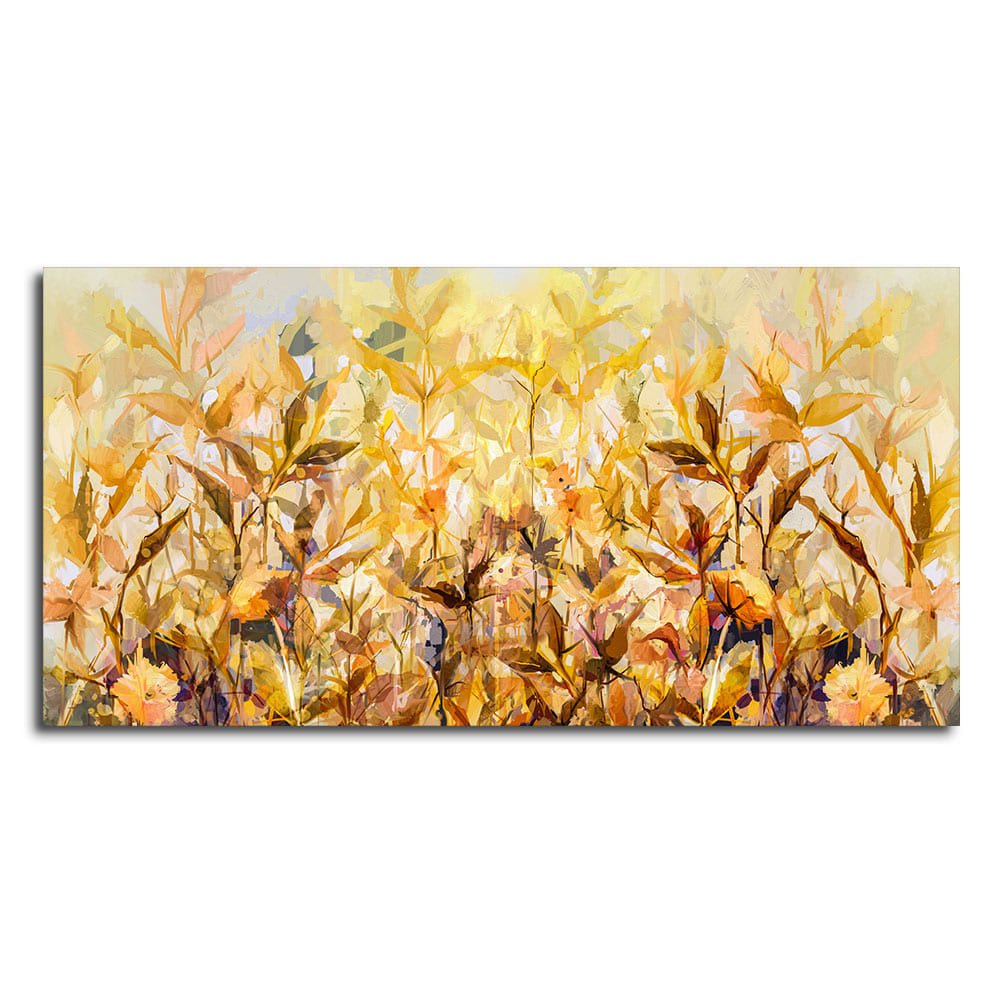 Beautiful Autumn Season with Yellow Leaves Canvas Wall Painting - Decor Smart