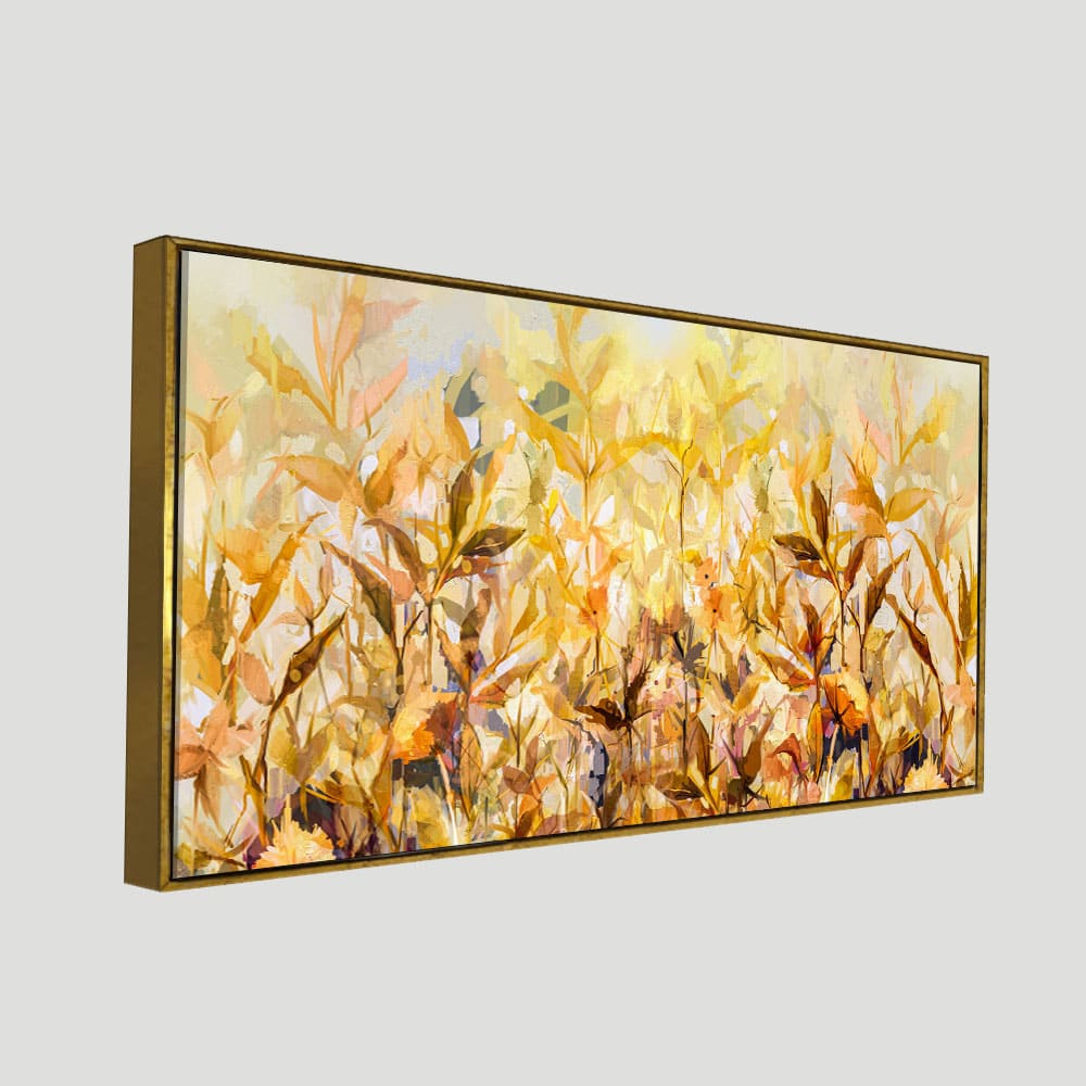 Beautiful Autumn Season with Yellow Leaves Canvas Wall Painting - Decor Smart