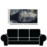 Beautiful Black Background with Golden Textured Abstract Canvas Wall Painting - Decor Smart