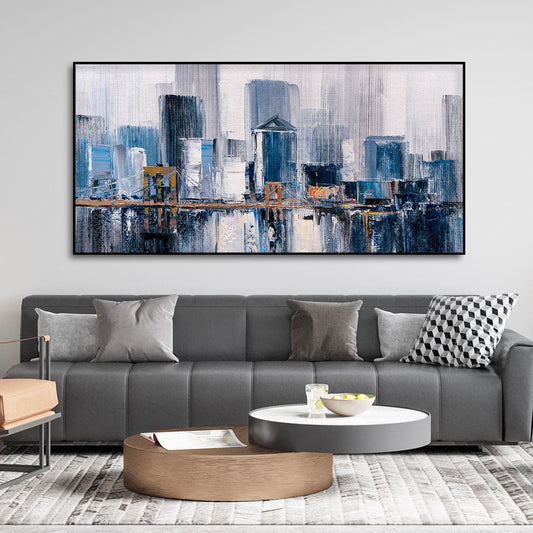 Beautiful Bridge of New York City Premium Canvas Wall Painting - Decor Smart