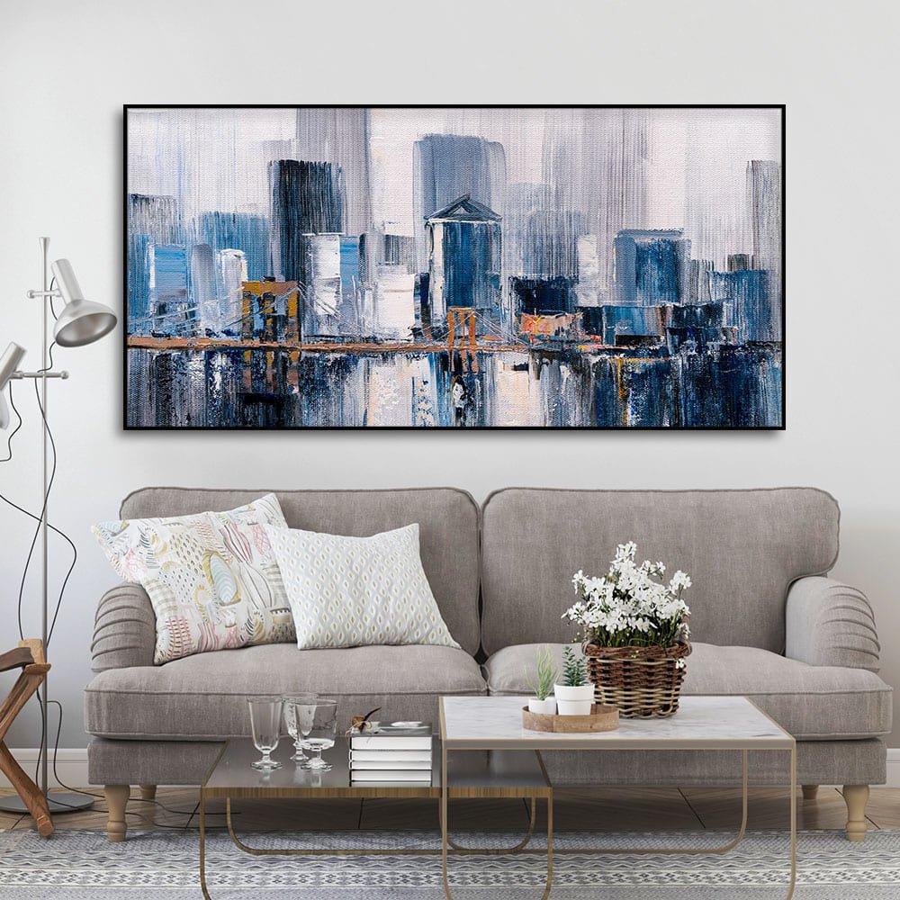 Beautiful Bridge of New York City Premium Canvas Wall Painting - Decor Smart