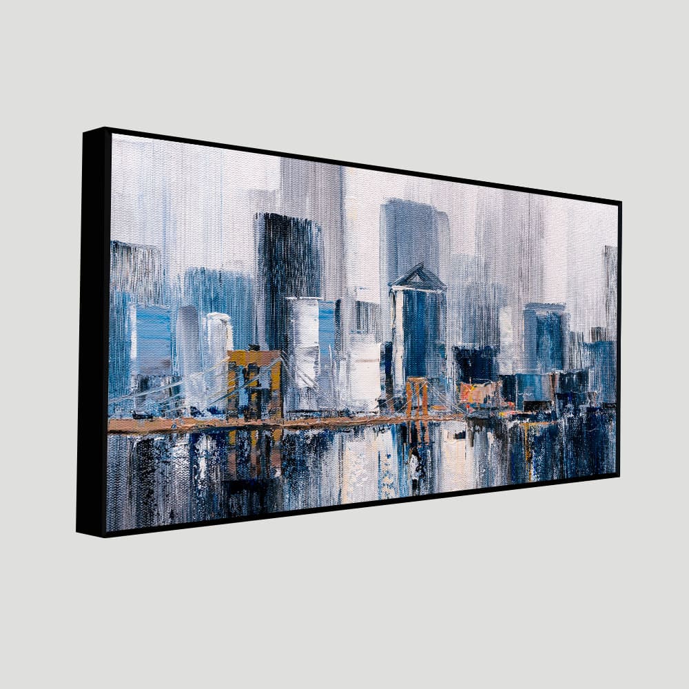 Beautiful Bridge of New York City Premium Canvas Wall Painting - Decor Smart