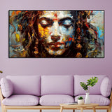 Beautiful Canvas Wall Painting of Artistic Colorful Women Face Art - Decor Smart