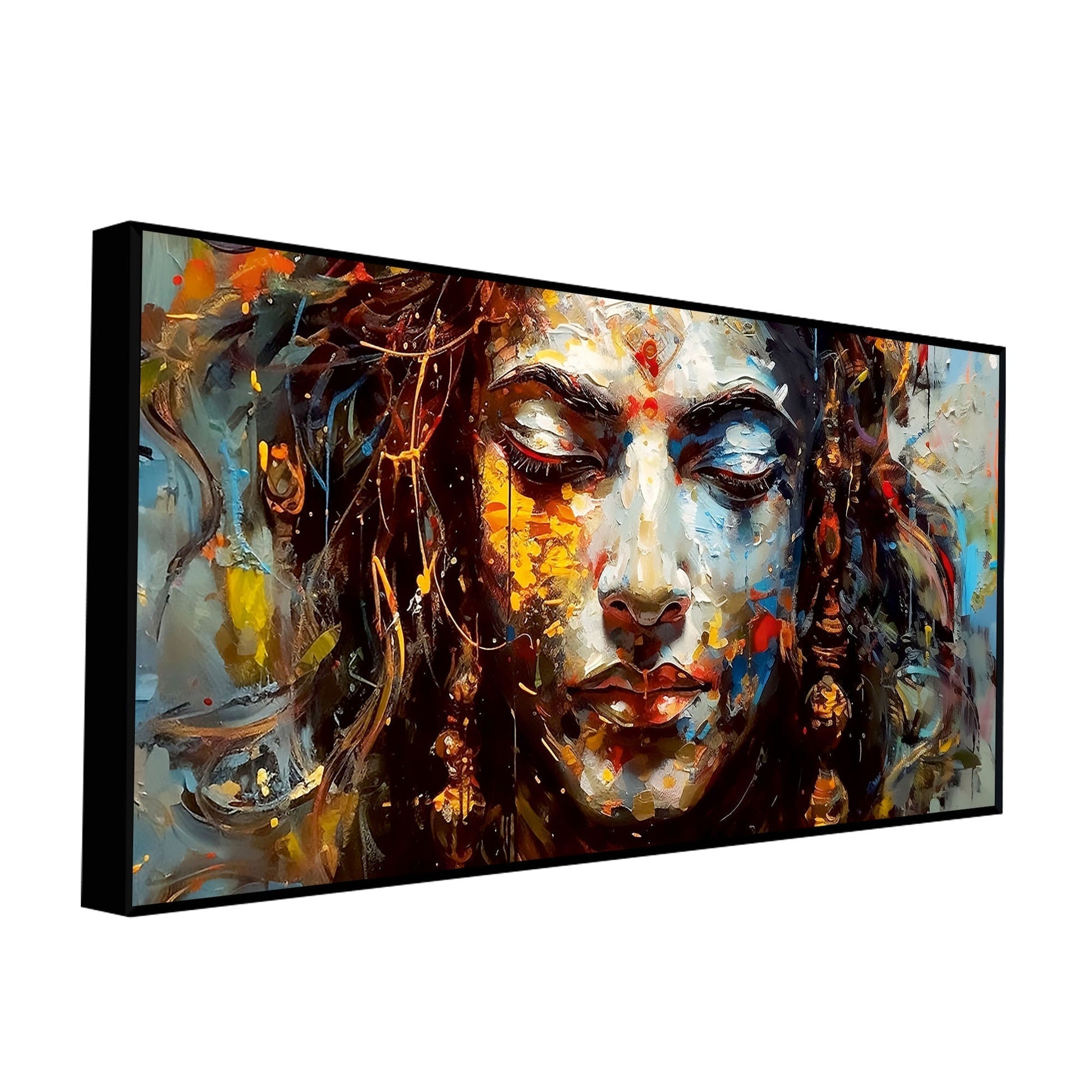 Beautiful Canvas Wall Painting of Artistic Colorful Women Face Art - Decor Smart