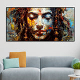 Beautiful Canvas Wall Painting of Artistic Colorful Women Face Art - Decor Smart