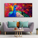 Beautiful Colorful Peacock Premium Canvas Wall Painting - Decor Smart