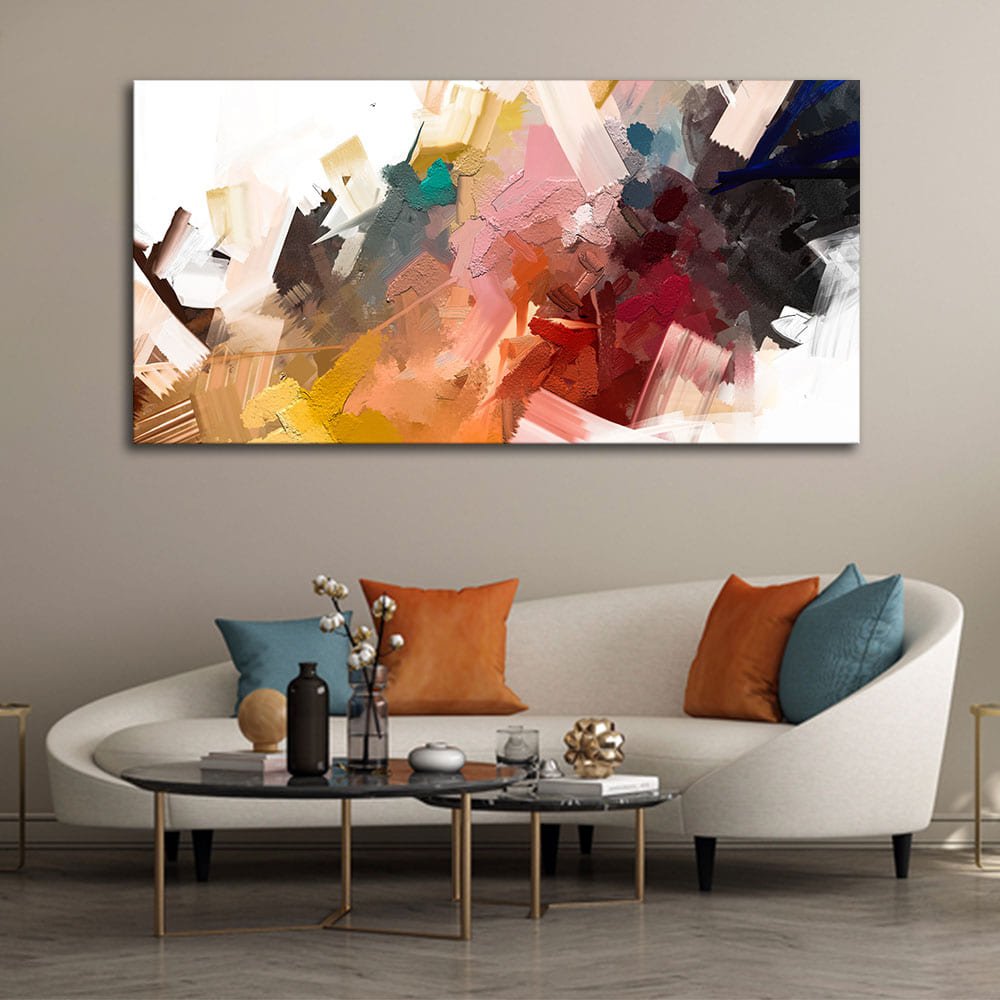 Beautiful Colorful Texture Abstract art Canvas Wall Painting - Decor Smart