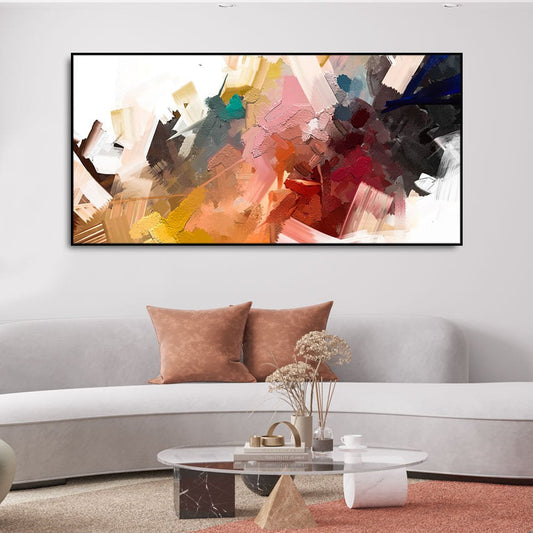 Beautiful Colorful Texture Abstract art Canvas Wall Painting - Decor Smart