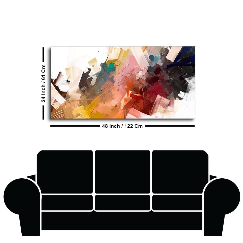 Beautiful Colorful Texture Abstract art Canvas Wall Painting - Decor Smart