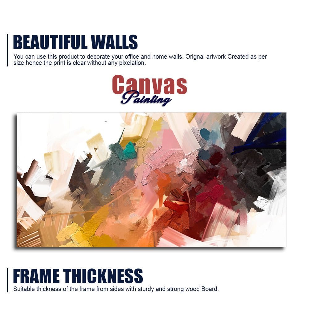 Beautiful Colorful Texture Abstract art Canvas Wall Painting - Decor Smart