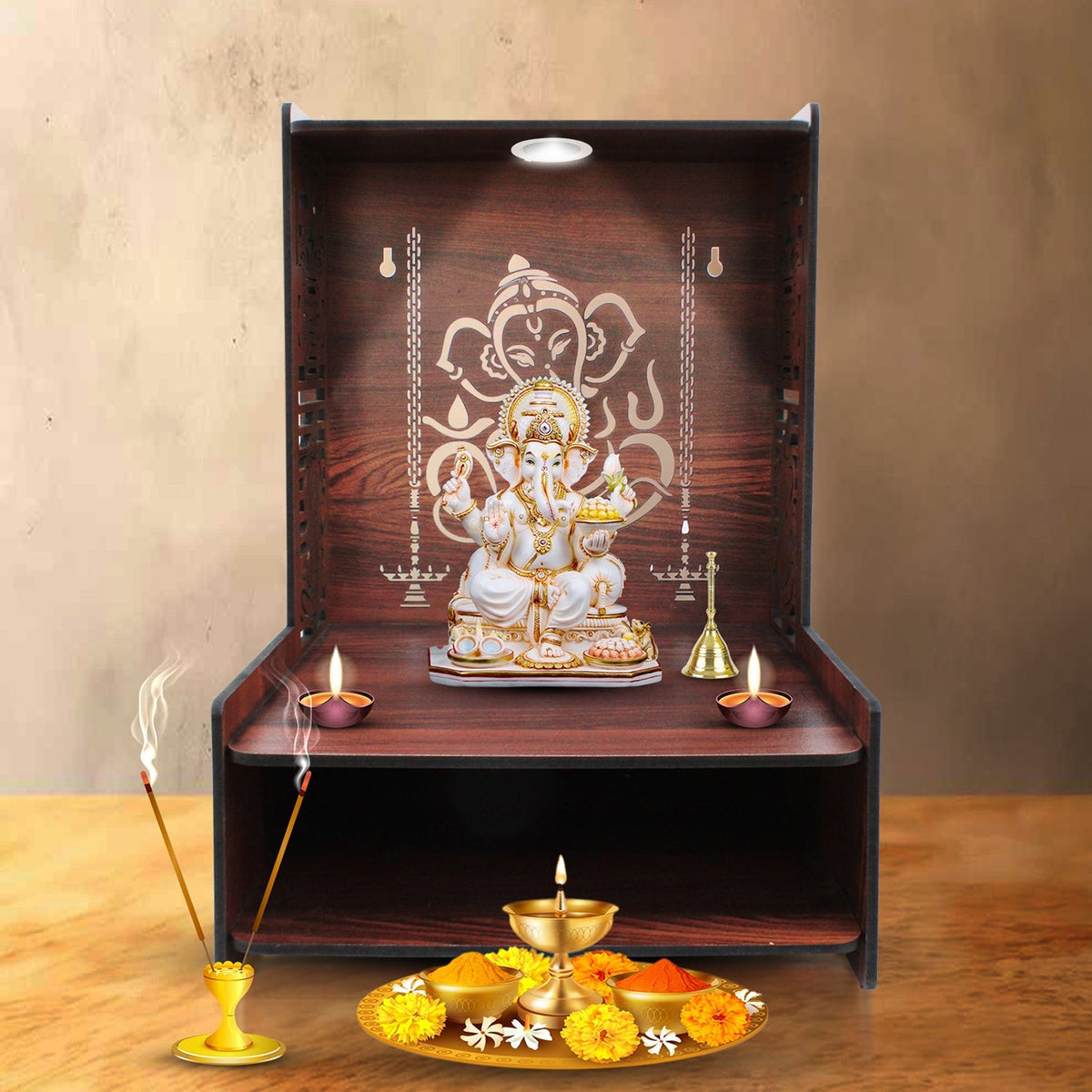 Beautiful Compact Modern Pooja Mandir for Small Spaces - Decor Smart