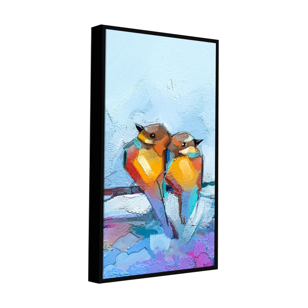 Beautiful Couple Birds Premium Canvas Wall Painting - Decor Smart