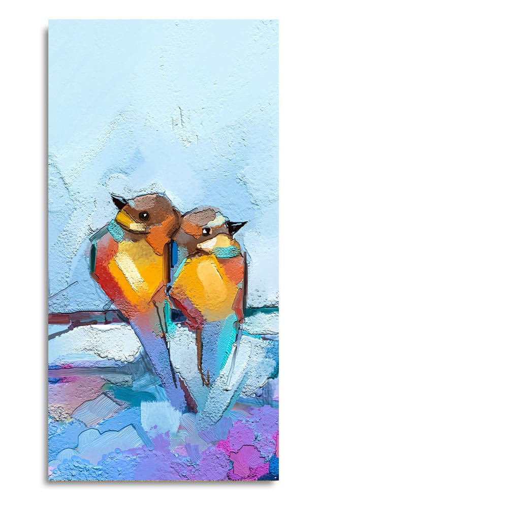 Beautiful Couple Birds Premium Canvas Wall Painting - Decor Smart