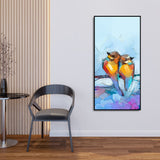 Beautiful Couple Birds Premium Canvas Wall Painting - Decor Smart