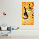 Beautiful Dancing Beauties Warli Art Wall Painting for Living Room - Decor Smart