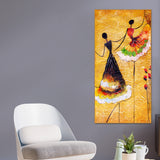 Beautiful Dancing Beauties Warli Art Wall Painting for Living Room - Decor Smart