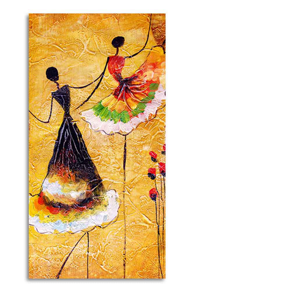 Beautiful Dancing Beauties Warli Art Wall Painting for Living Room - Decor Smart