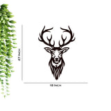 Beautiful Deer Head Premium Backlit Wooden Wall Hanging with LED Night Light Walnut Finish - Decor Smart