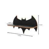 Beautiful Design Batman Shaped Wooden Wall Shelf Set Of Four - Decor Smart